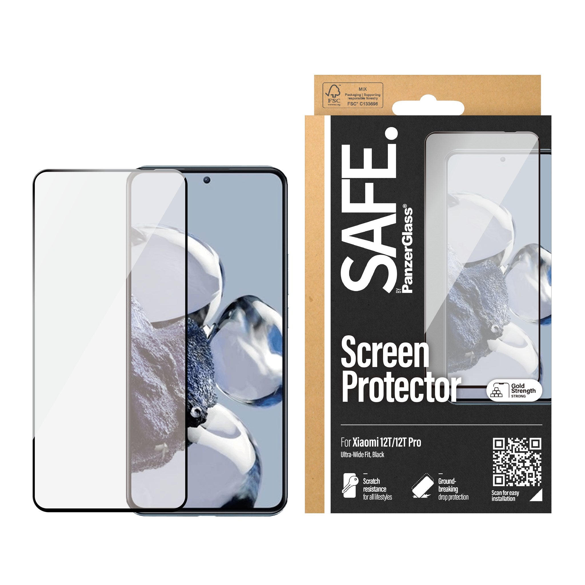 SAFE. by PanzerGlass® Dislayschutz Xiaomi 12T | 12T Pro